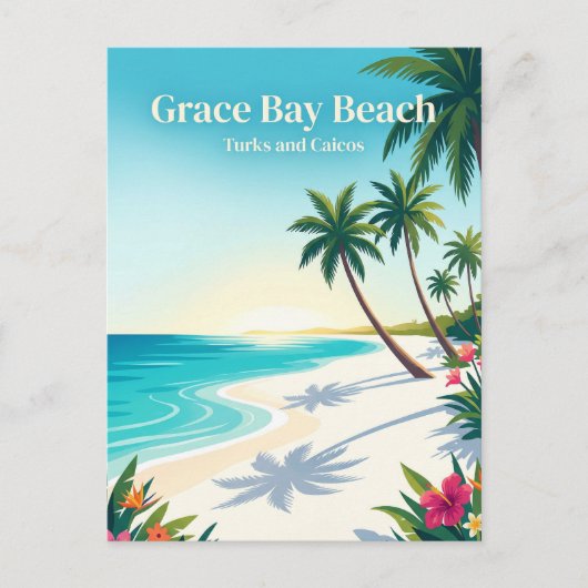 Grace Bay Beach Turks and Caicos ポストカード (正面)