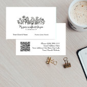 Grace Bible Verse Floral Doodle Church 名刺