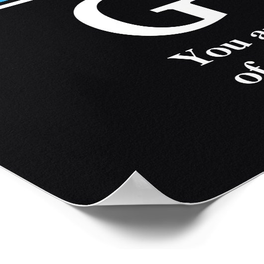 Grace, blue white ocean waves motivational ポスター (角)