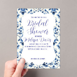 Grace Chinoiserie Bridal Shower Invitation アクリル招待状
