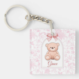 Grace | Custom Pink Teddy Bear Nursery Design  キーホルダー