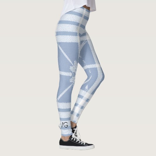 Grace Frost & Sky Nordic PlaidPattern FROSTED BUNS レギンス (右)