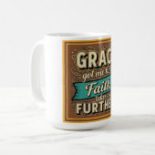 Grace got me here retro design コーヒーマグカップ (正面左)