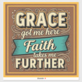 Grace got me here retro design シール (シート)
