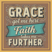 Grace got me here retro design シール (正面)