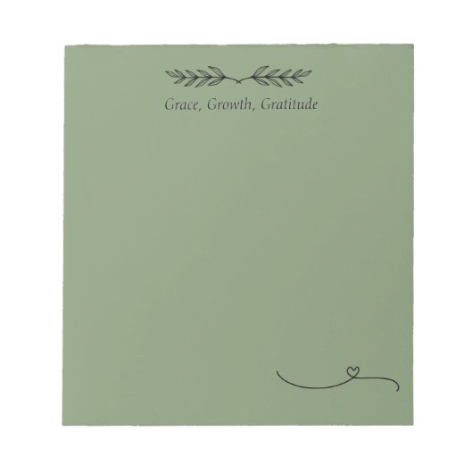 Grace & Growth Daily Confirmationメモ帳 ノートパッド (正面)
