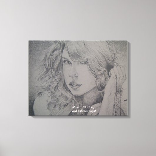 Grace in Ash:美しいキャンバス印刷のポートレート キャンバスプリント (正面)