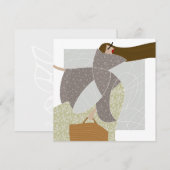 Grace in Chaotic Currents Glam Fashion Art Card ノートカード (正面/裏面)