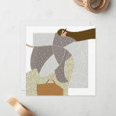 Grace in Chaotic Currents Glam Fashion Art Card ノートカード (正面/裏面インサイチュ)