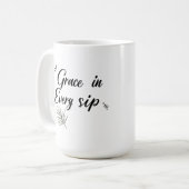 Grace in Every Sip コーヒーマグカップ (正面左)