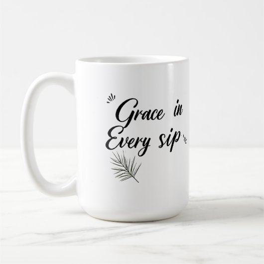 Grace in Every Sip コーヒーマグカップ (左)