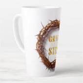 Grace in Every Step カフェラテマグ (左アングル)