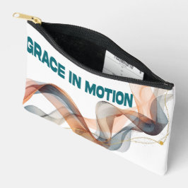 Grace in Motion | モダンな流れる水彩ウェーブA アクセサリーポーチ