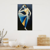 Grace in Motion: A モダン Muse in Traditionポスター ポスター (キッチン)