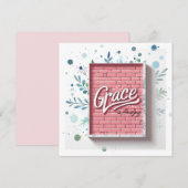 Grace is Amazing 3D ピンクレンガの壁 (正面/裏面)