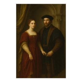 Grace of the Renaissance – Portrait of a Noblewoma フォトプリント