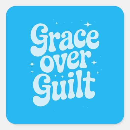Grace Over Centional Squareステッカー スクエアシール (正面)
