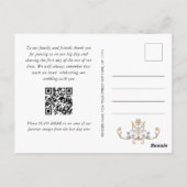 Grace QRビクトリアンコード写真ありがとうありがとう ポストカード (裏面)