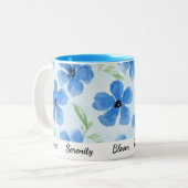 Grace & Qualtiity – ブルーフローラインスピレーションマグ ツートーンマグカップ (正面左)