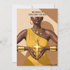 Grace & Strength 2 Corinthians 12:9 Faith Art シーズンカード
