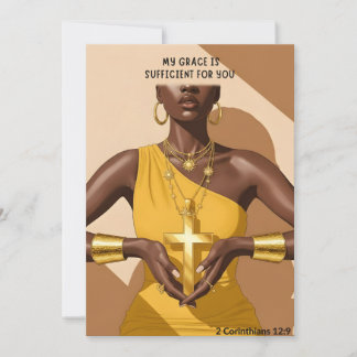 Grace & Strength 2 Corinthians 12:9 Faith Art シーズンカード