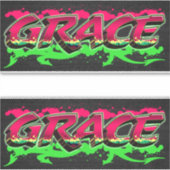 Grace Vorname Name Graffiti Aufkleber Sticker シール (正面)
