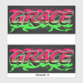 Grace Vorname Name Graffiti Aufkleber Sticker シール (シート)