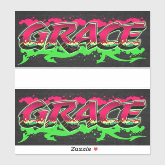 Grace Vorname Name Graffiti Aufkleber Sticker シール (シート)