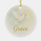 “Grace” Watercolor Christmas Ornament セラミックオーナメント (正面)