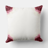 GRACEDスクリプファンシートBurgundyフローラ金ゴールドリース クッション (裏面)