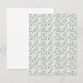 Graceful 1940s Vintage Bluebell & Muted Teal ノートカード (正面/裏面)