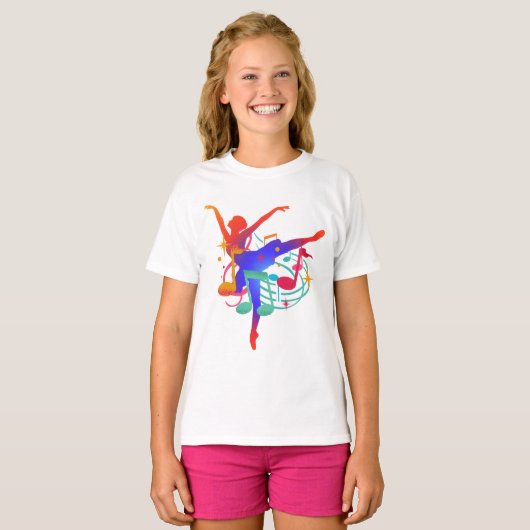Graceful Ballerina Art – Dance and Expression  Tシャツ (正面フル)