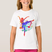 Graceful Ballerina Art – Dance and Expression  Tシャツ (正面)