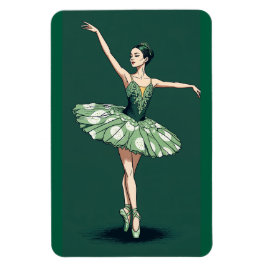 Graceful Ballerina Puzzle – Elegant Dancer on Gree マグネット