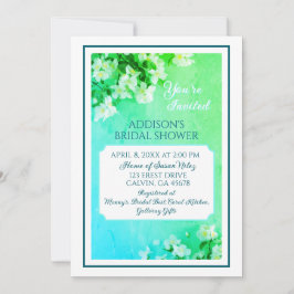 Graceful Beauty! Custom Bridal Shower Invitation サンキューカード