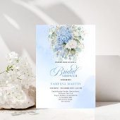 Graceful Blue Hydrangea Bridal Shower Invitation 招待状