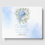Graceful blue hydrangeas eucalyptus bridal shower  ゲストブック (正面)