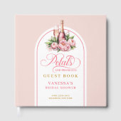 Graceful blush gold petals prosecco shower book ゲストブック (正面)