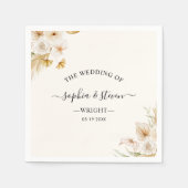 Graceful Boho Wedding with Earthy Yellow and Beige スタンダードカクテルナプキン (正面)