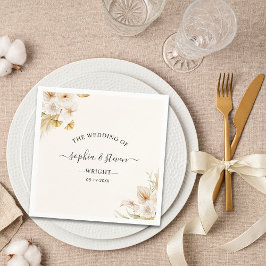 Graceful Boho Wedding with Earthy Yellow and Beige スタンダードカクテルナプキン