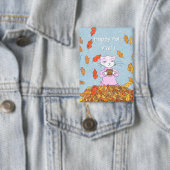 Graceful Cat Fall Collectible Pin Button  缶バッジ (インサイチュ)