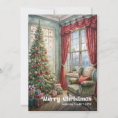 Graceful classic Christmas interior with pine  シーズンカード (正面)