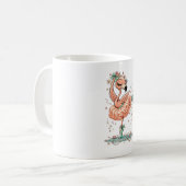Graceful Flamingo Ballerina in Bloom コーヒーマグカップ (正面左)