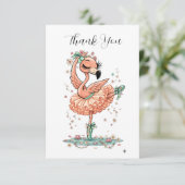 Graceful Flamingo Ballerina in Bloom サンキューカード (スタンド正面)