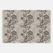 Graceful Floral Silhouettes Minimalist Botanicals ラッピングペーパーシート (正面)