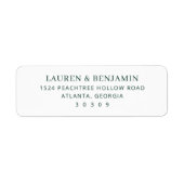 Graceful Green Calligraphy Address ラベル (正面)