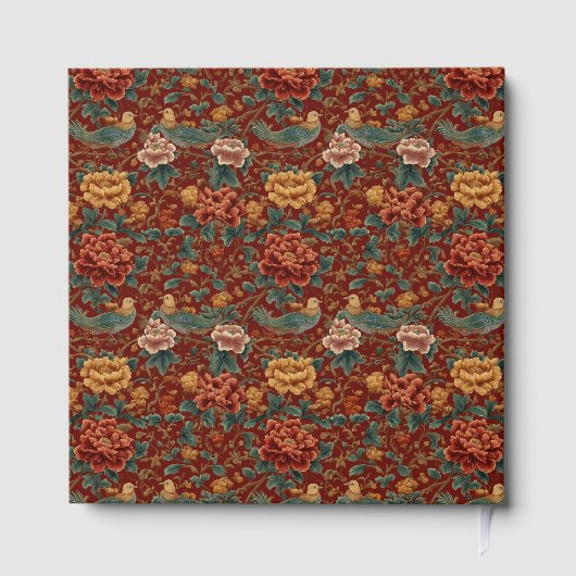 Graceful Green Calligraphy With Floral ゲストブック (裏面)