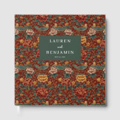 Graceful Green Calligraphy With Floral ゲストブック (正面)