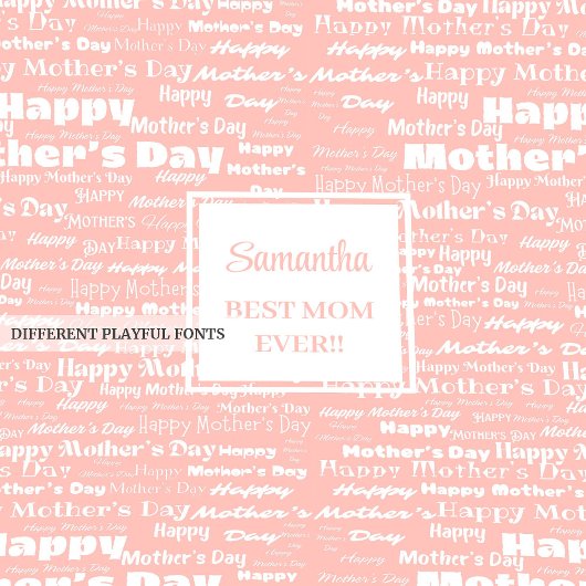 Graceful Grey Script Mother’s Day Personalized  シェルパブランケット