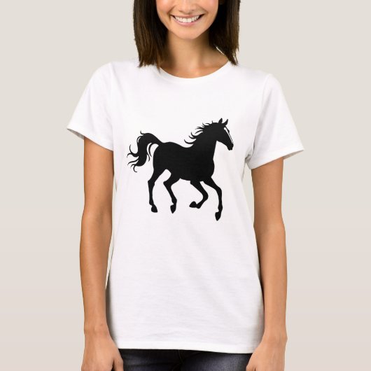 Graceful Horse Silhouette in Motion Tシャツ (正面)